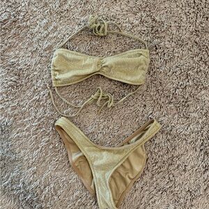 Triangl Swimwear Gold Bikini